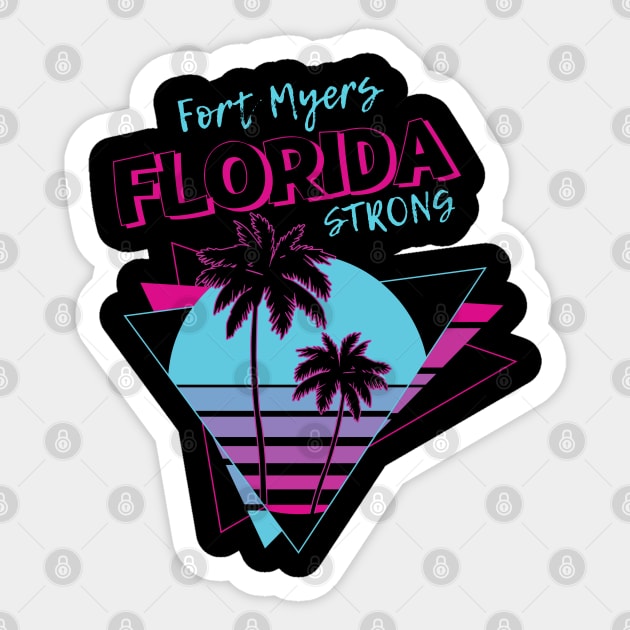 Fort Myers Florida Strong Sticker by Myartstor 